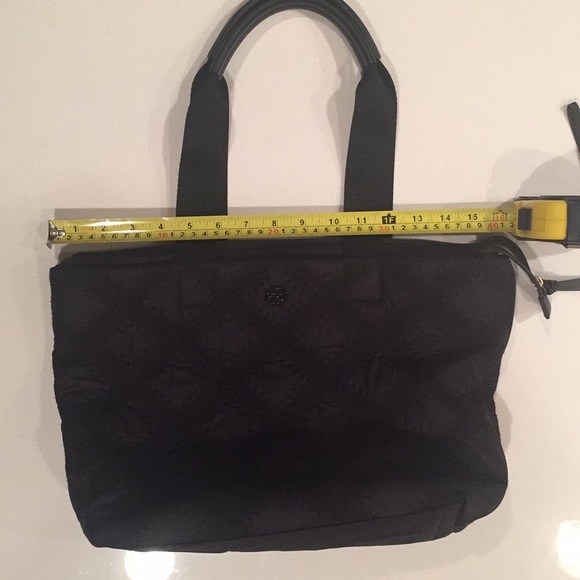 Tory Burch small black flame quilt tote - Picture 6 of 8